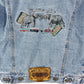 Vintage 1989 Indiana Jones Denim Jacket Passage to India Blue - XS