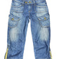 Y2k Mustang Low Waist Denim Capri Pants Blue - S/M