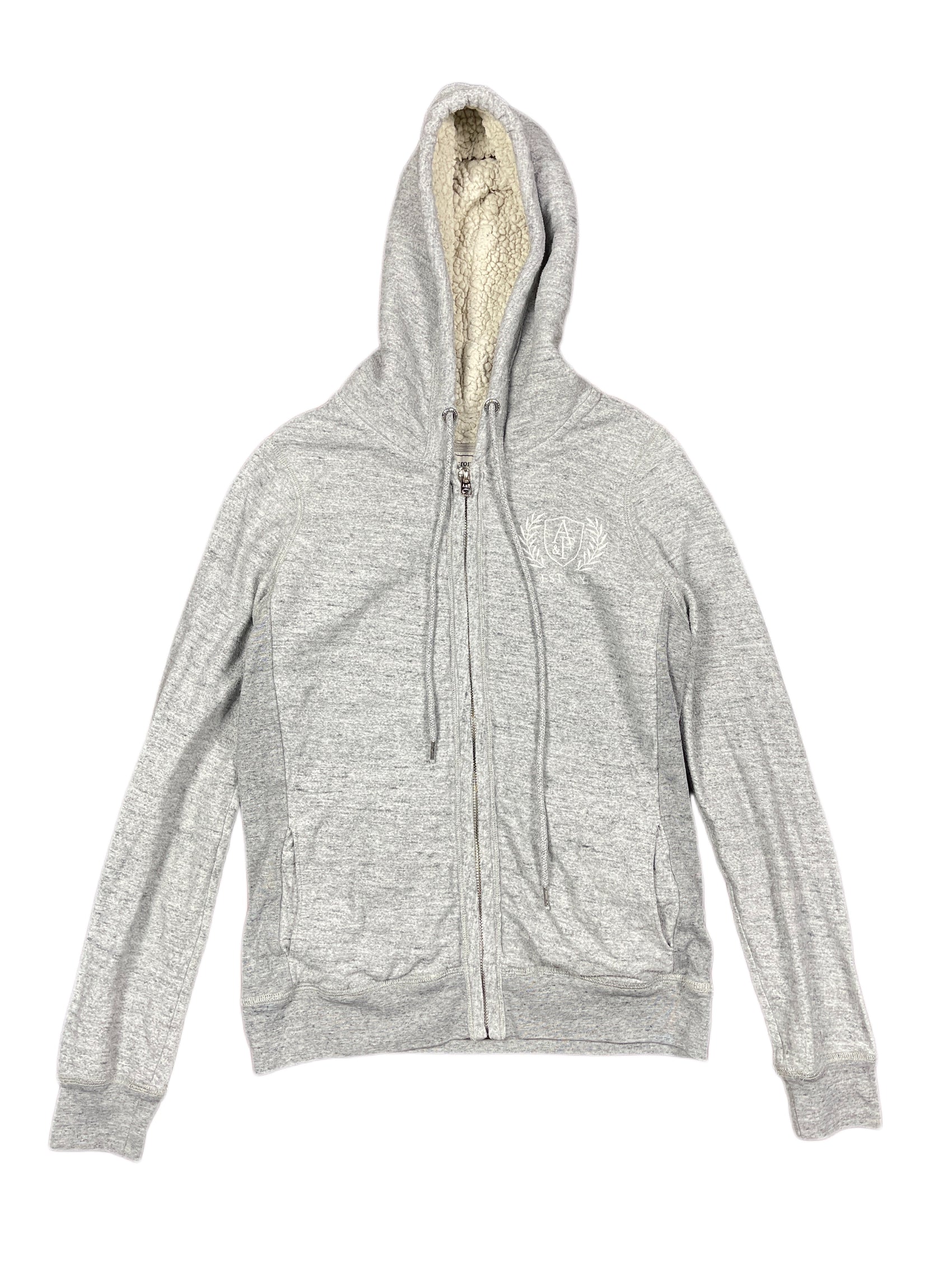 Y2k Abercrombie & Fitch Zip Sweatshirt Gray - S