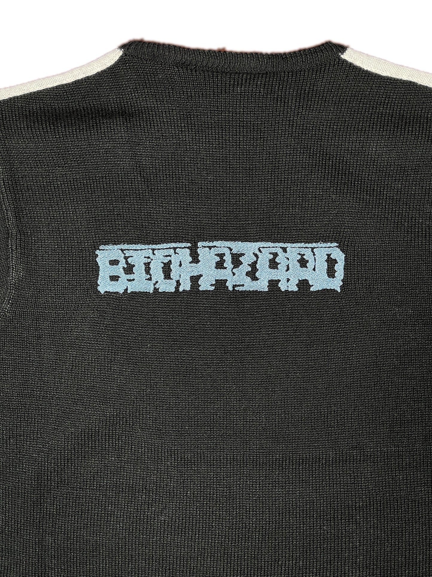 Y2k Biohazard Knit Sweatshirt Black - L
