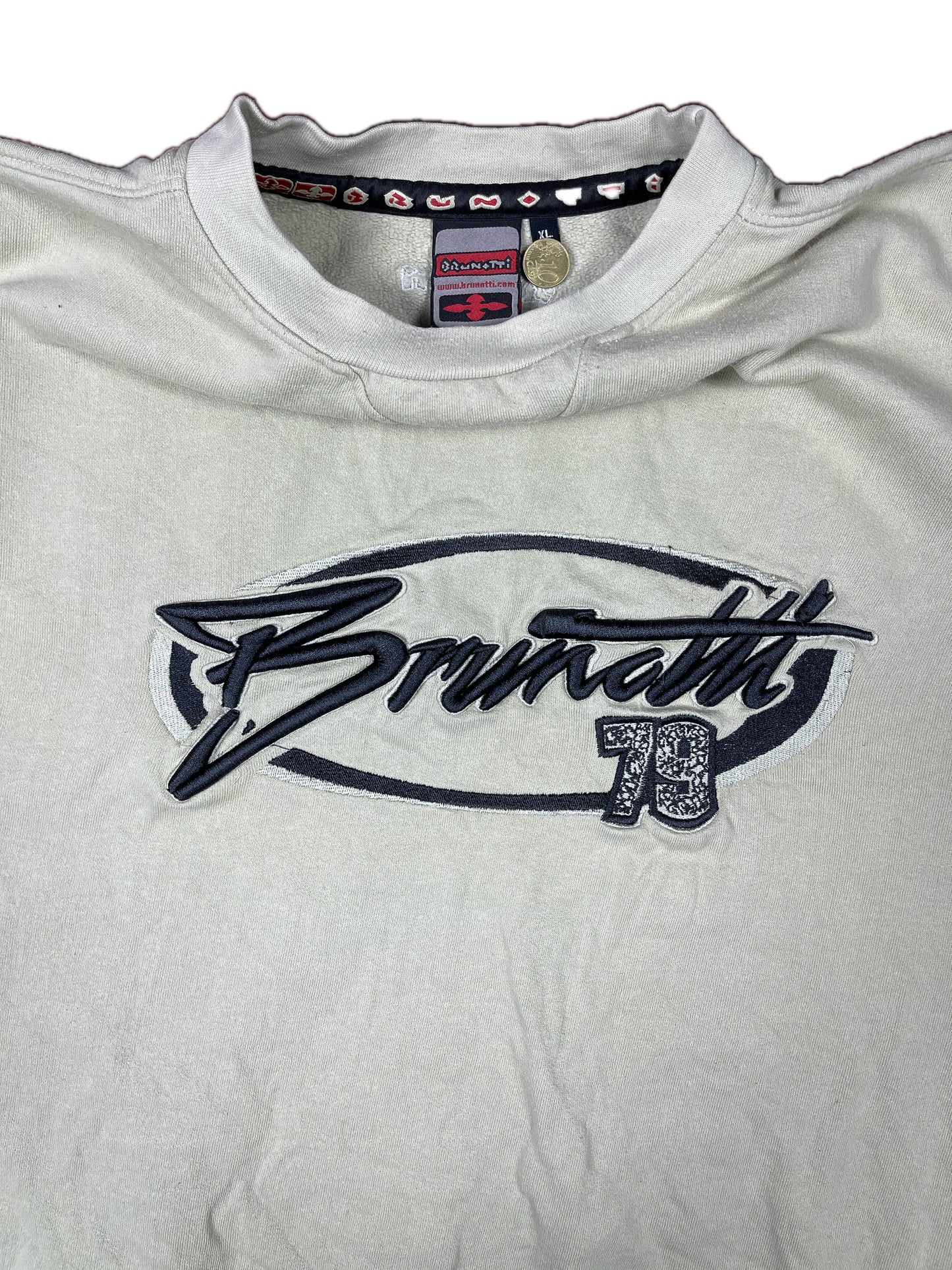 Y2k Brunotti Boxy Sweatshirt Cream - XL