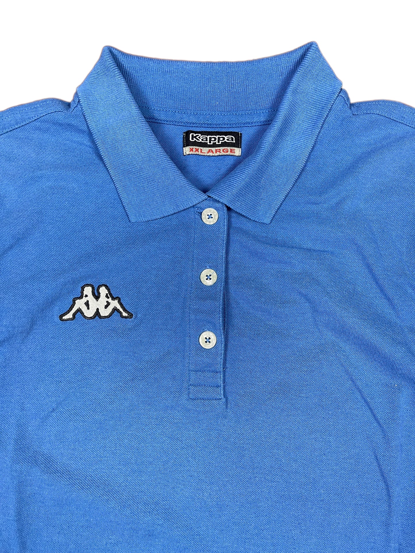 Vintage Kappa Sleeveless Polo Shirt Blue - XXL