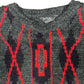 Vintage Arikan Triko Knitted Sweatshirt Red Gray - M