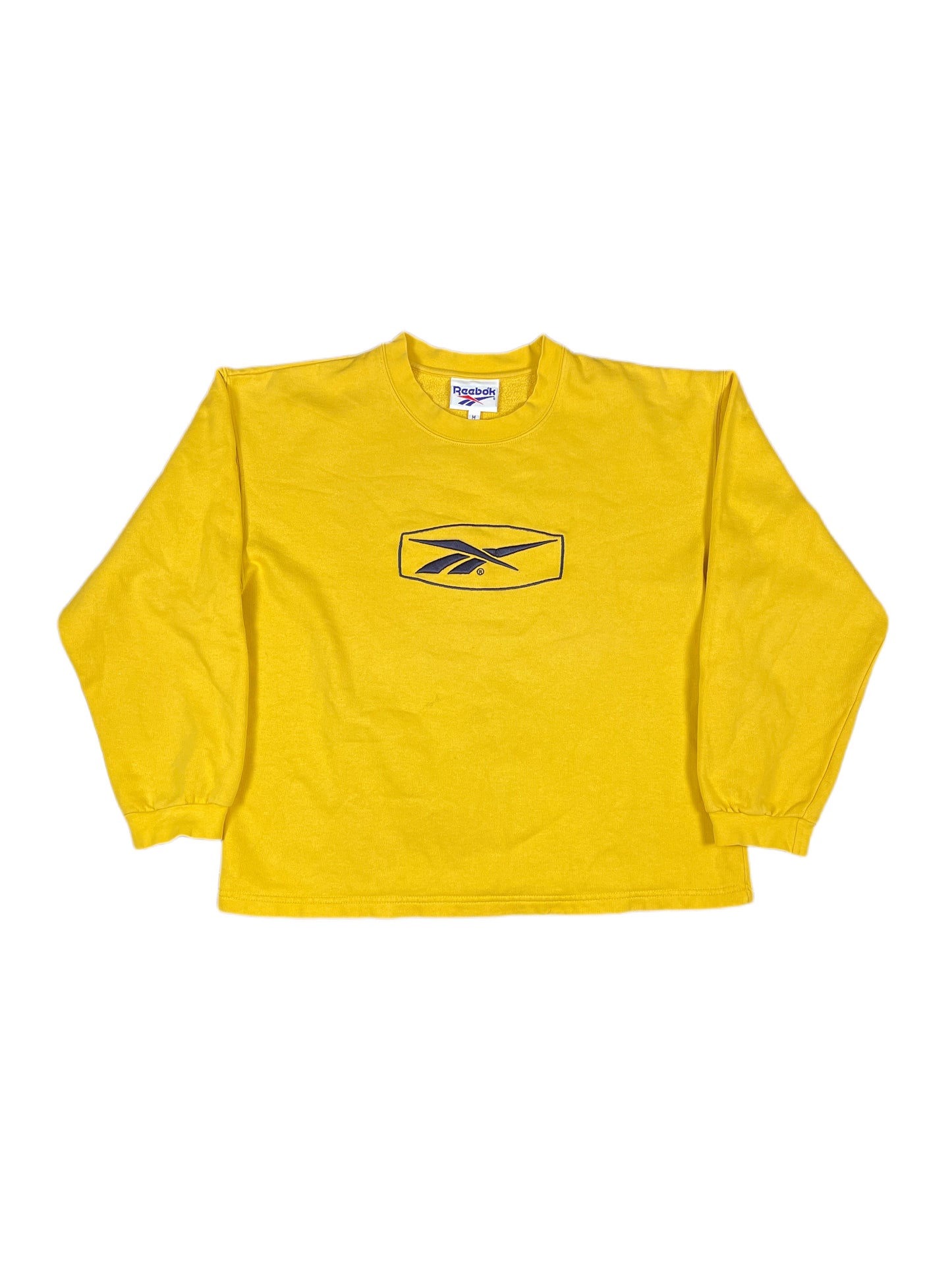 Vintage Reebok Sweatshirt Yellow - M