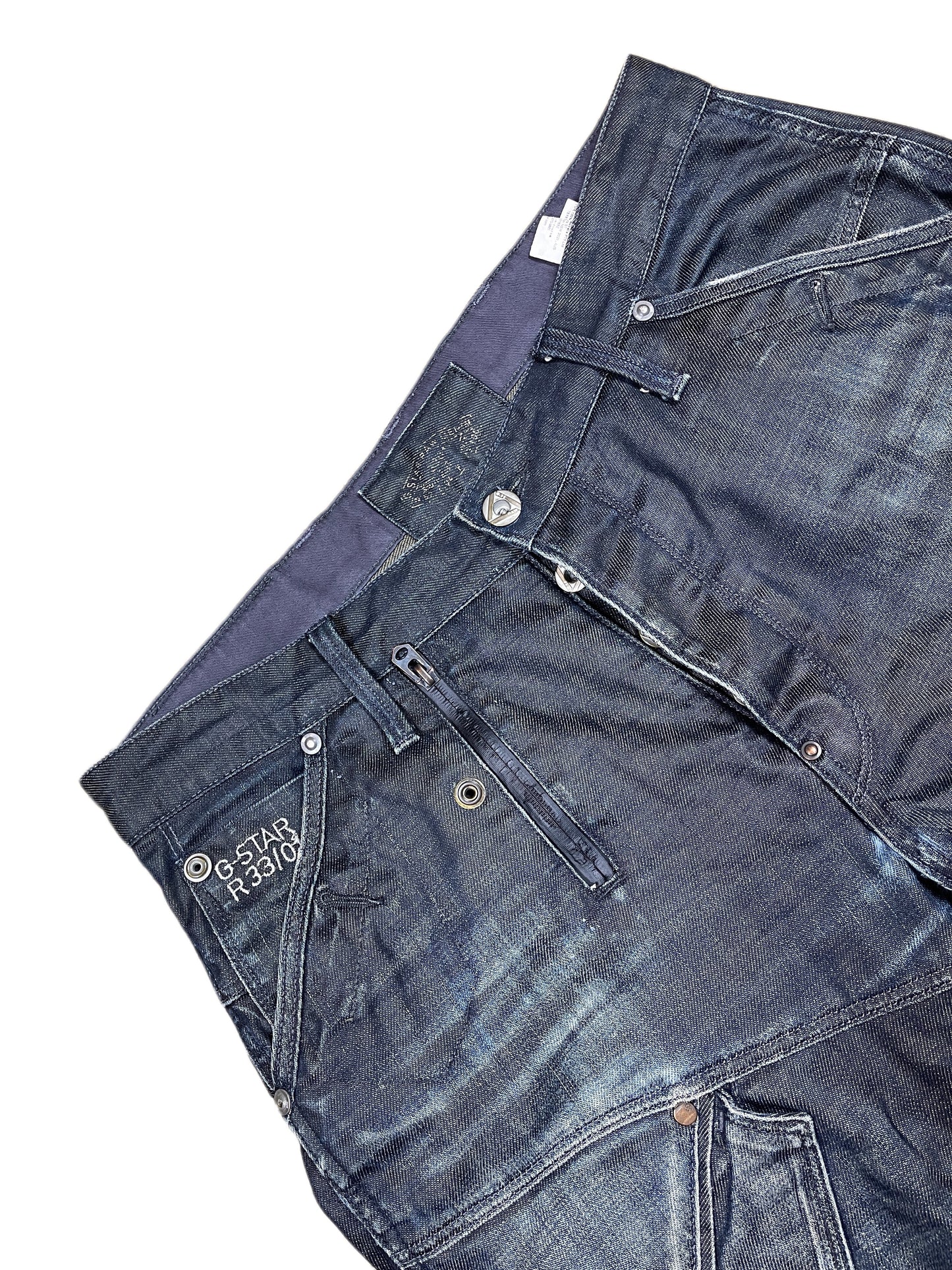 Y2k G-Star Raw Bootcut Denim Pants Gray Blue - L