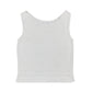 Vintage Knitted Sleeveless Top White - M