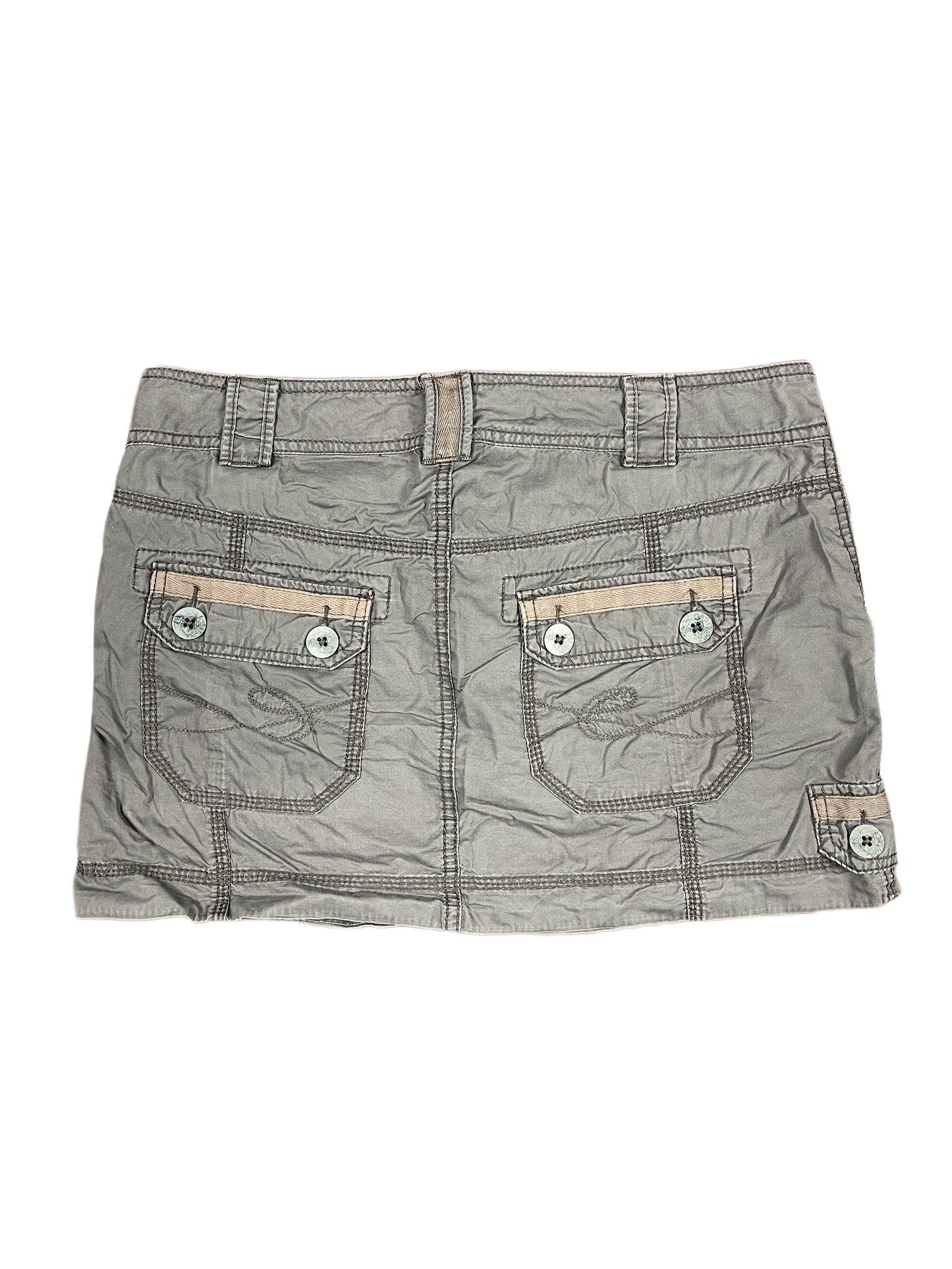 Y2k Esprit Skirt Khaki Brown - M