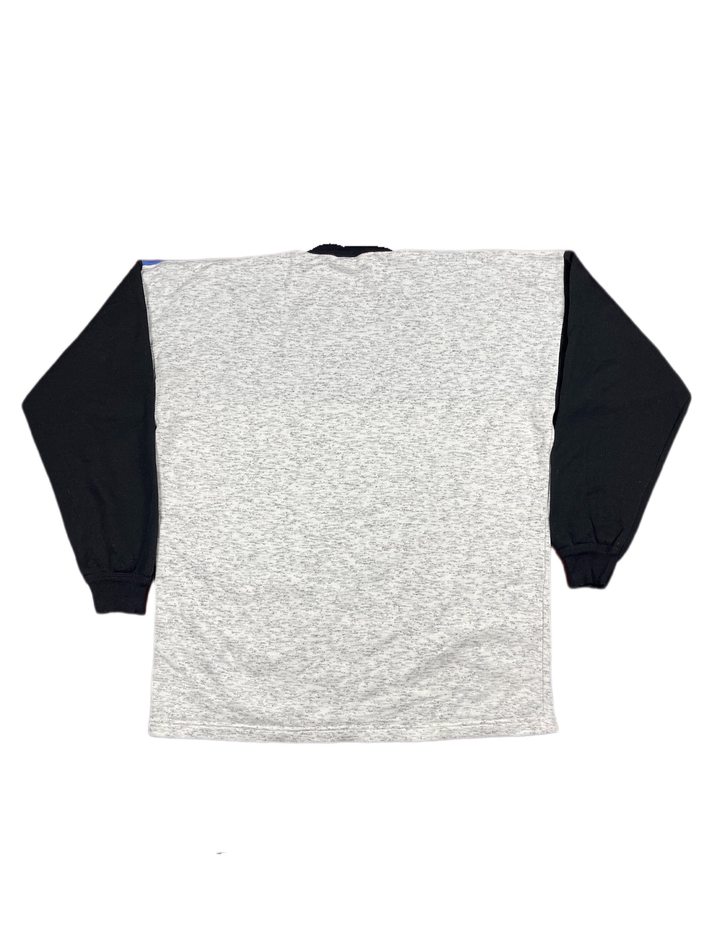 Vintage Sweatshirt Blue Black Gray - XL