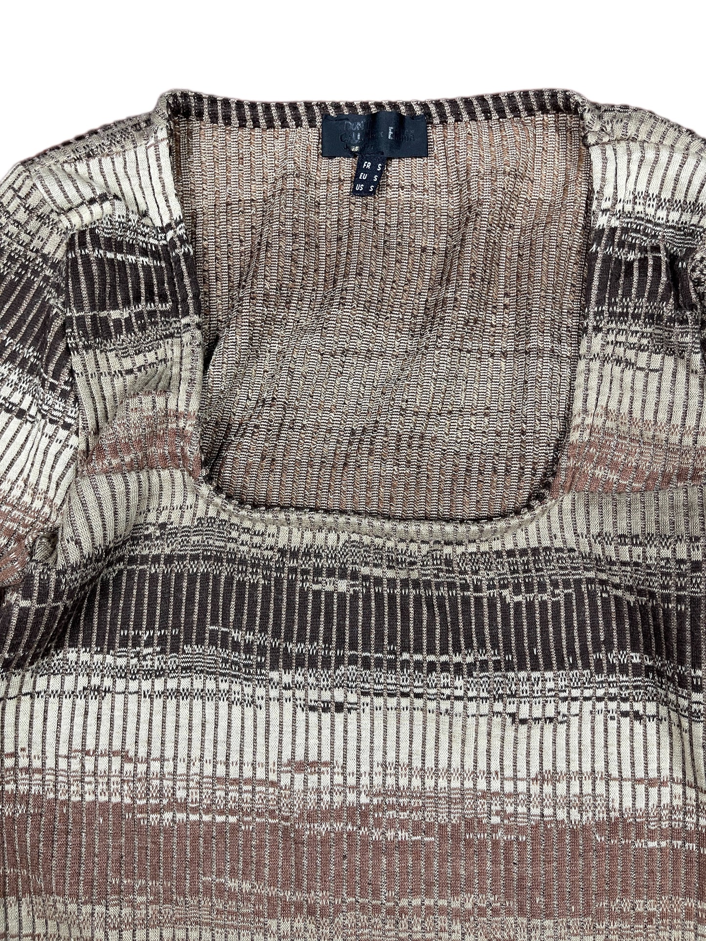 Jennyfer Long Sleeve Dress Brown Beige - S