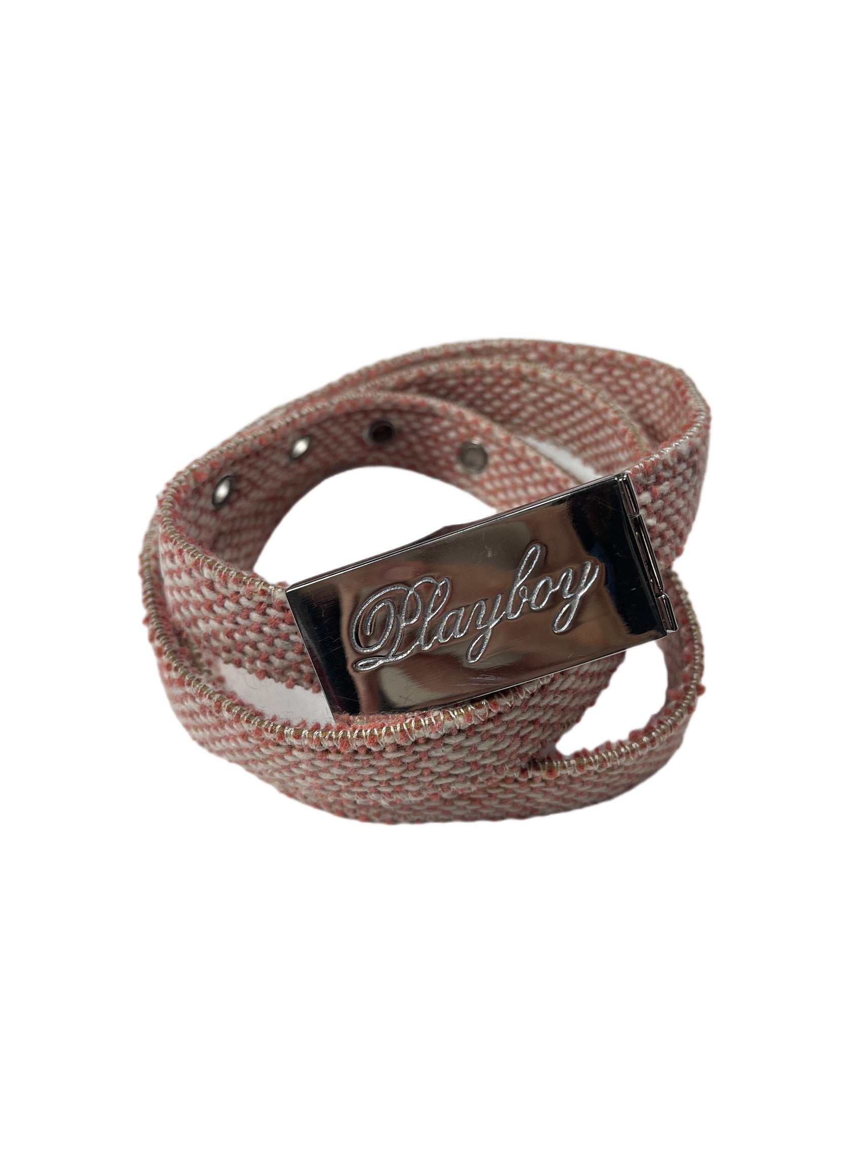 Y2k Playboy Belt Creme Pink 2004