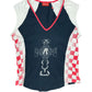 Y2k Replay Sleeveless Top Black White - M
