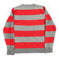 Y2k Tommy Hilfiger Knitted Sweatshirt Striped Red Gray - M