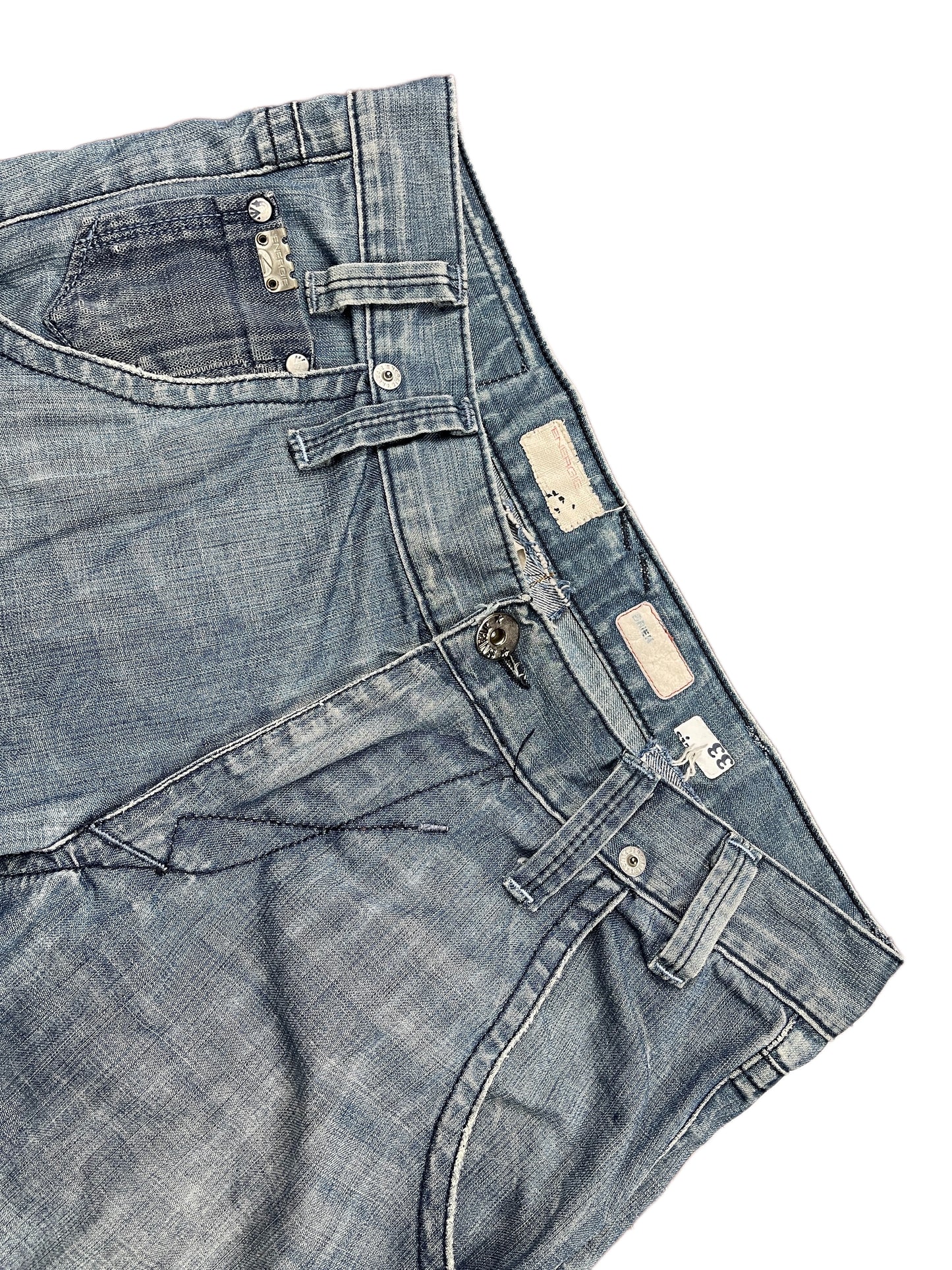 Y2k Energie Low Waist Bootcut Denim Pants Blue - M/L