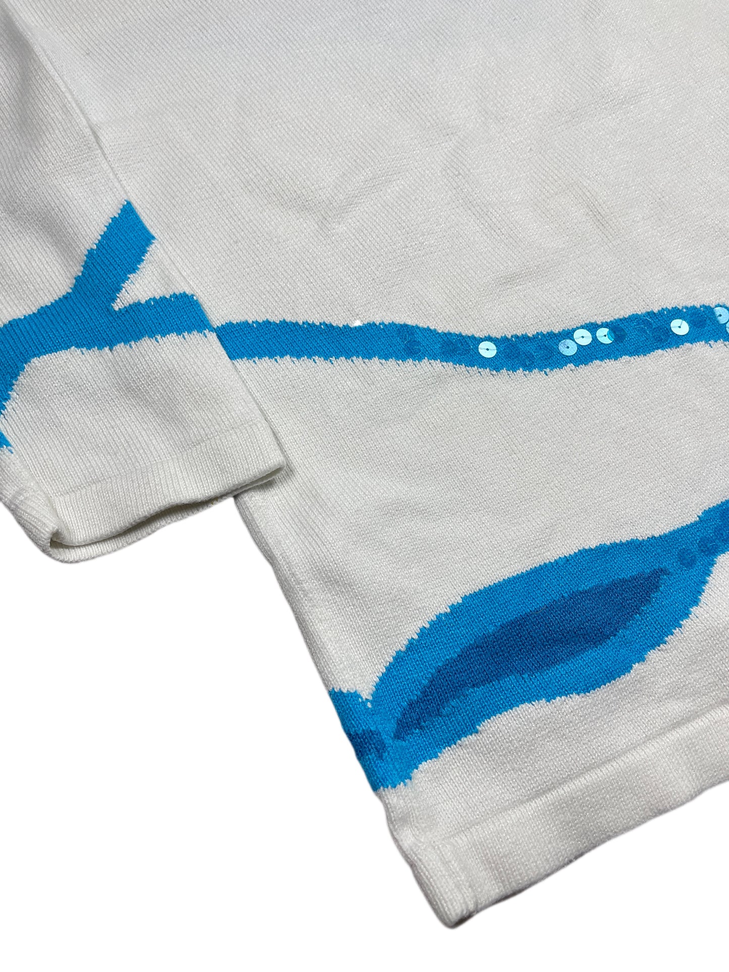 Vintage Iceberg 2001 Arielle Fish Knitted Sweatshirt White - S