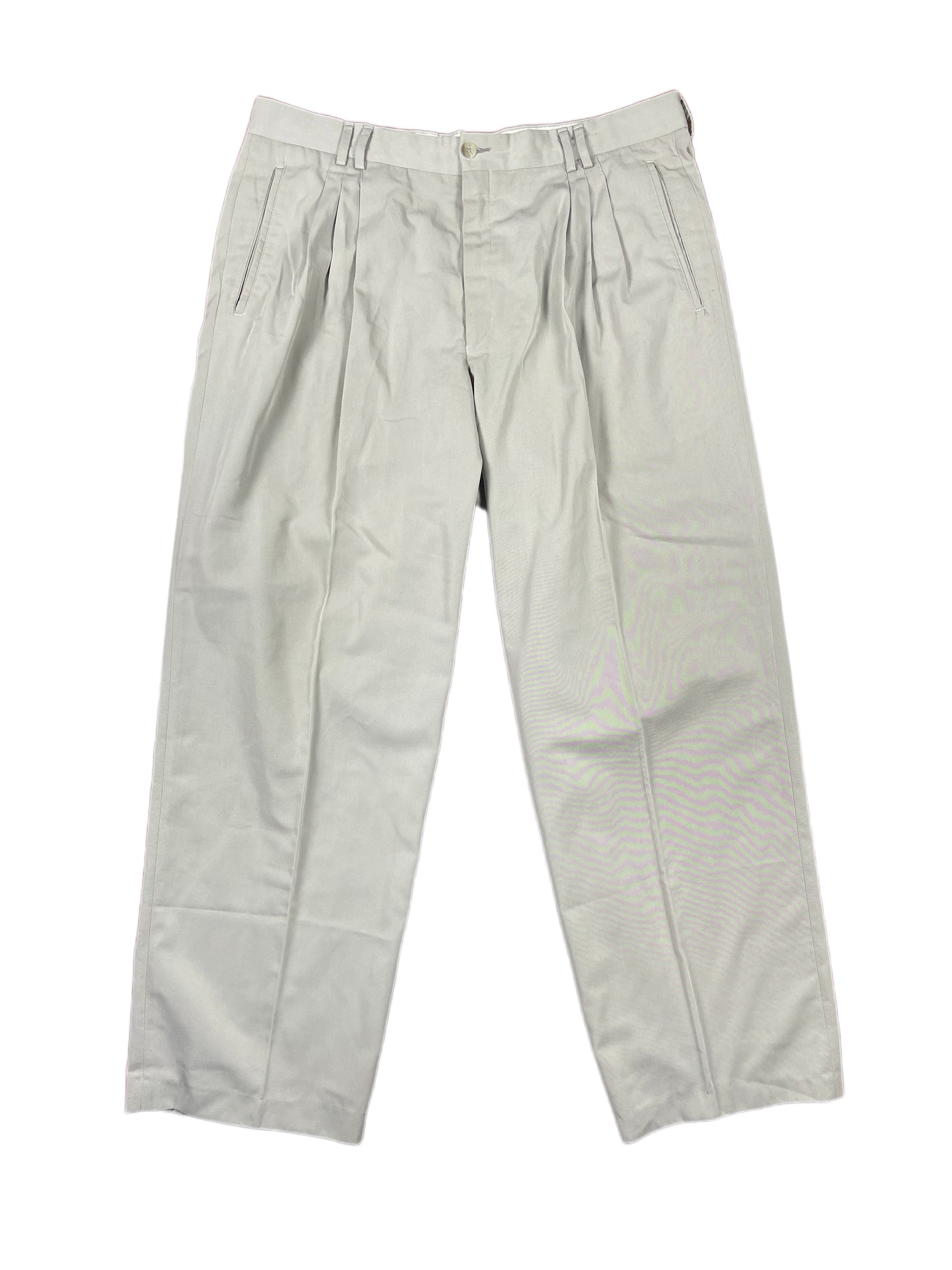 Vintage Seo Elegant Suit Pants Gray - L