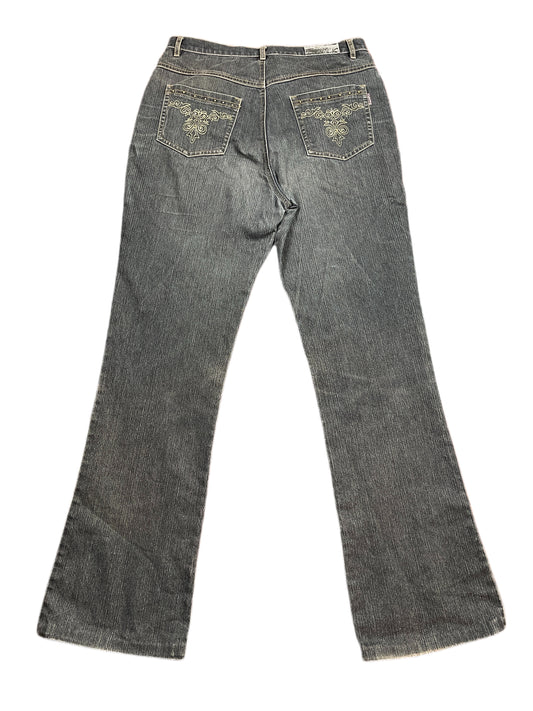 Y2k I. Quing Flared Denim Pants Blue - M/L