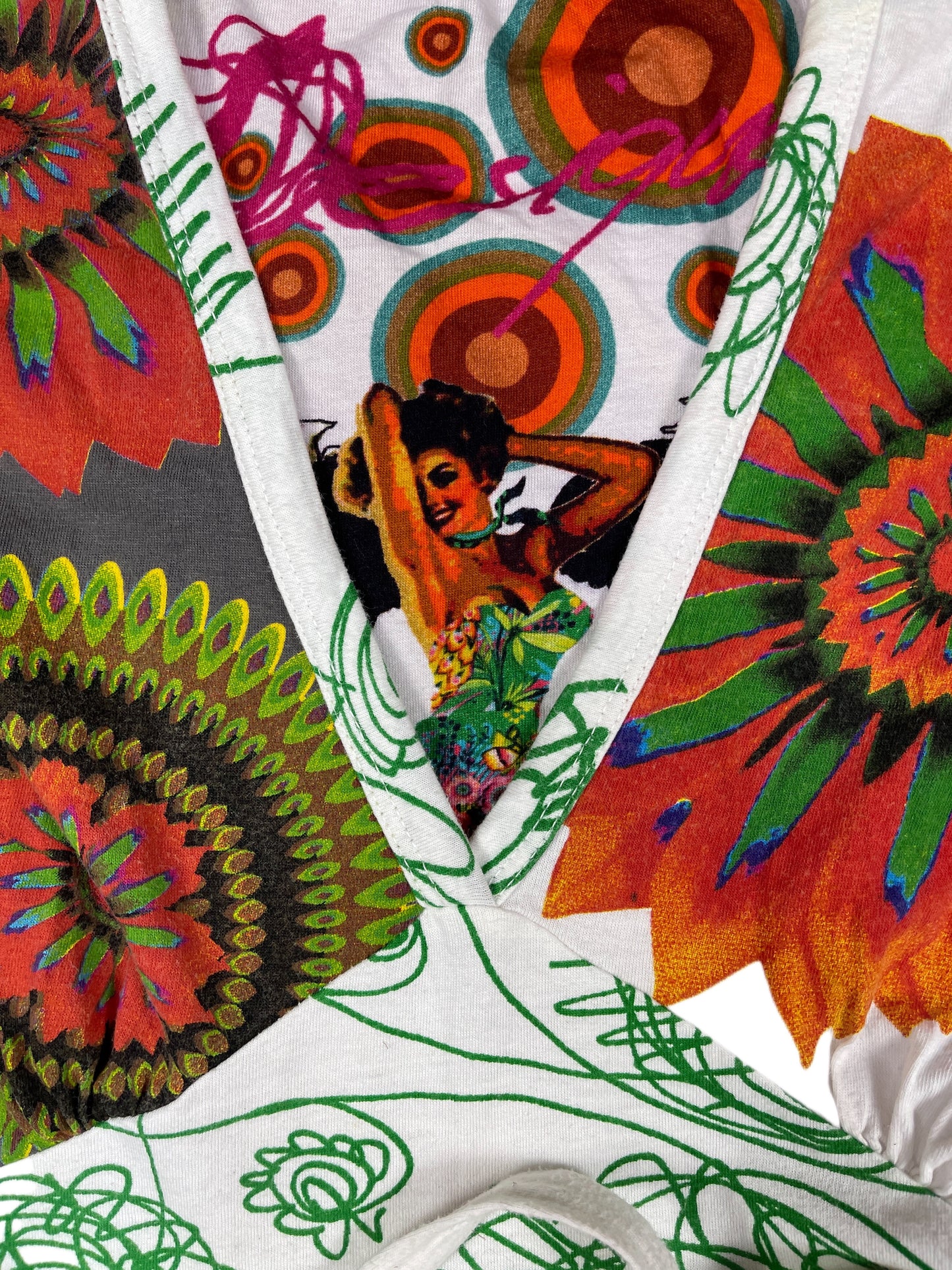 Y2k Desigual Short Sleeve Dress Multicolor - XS