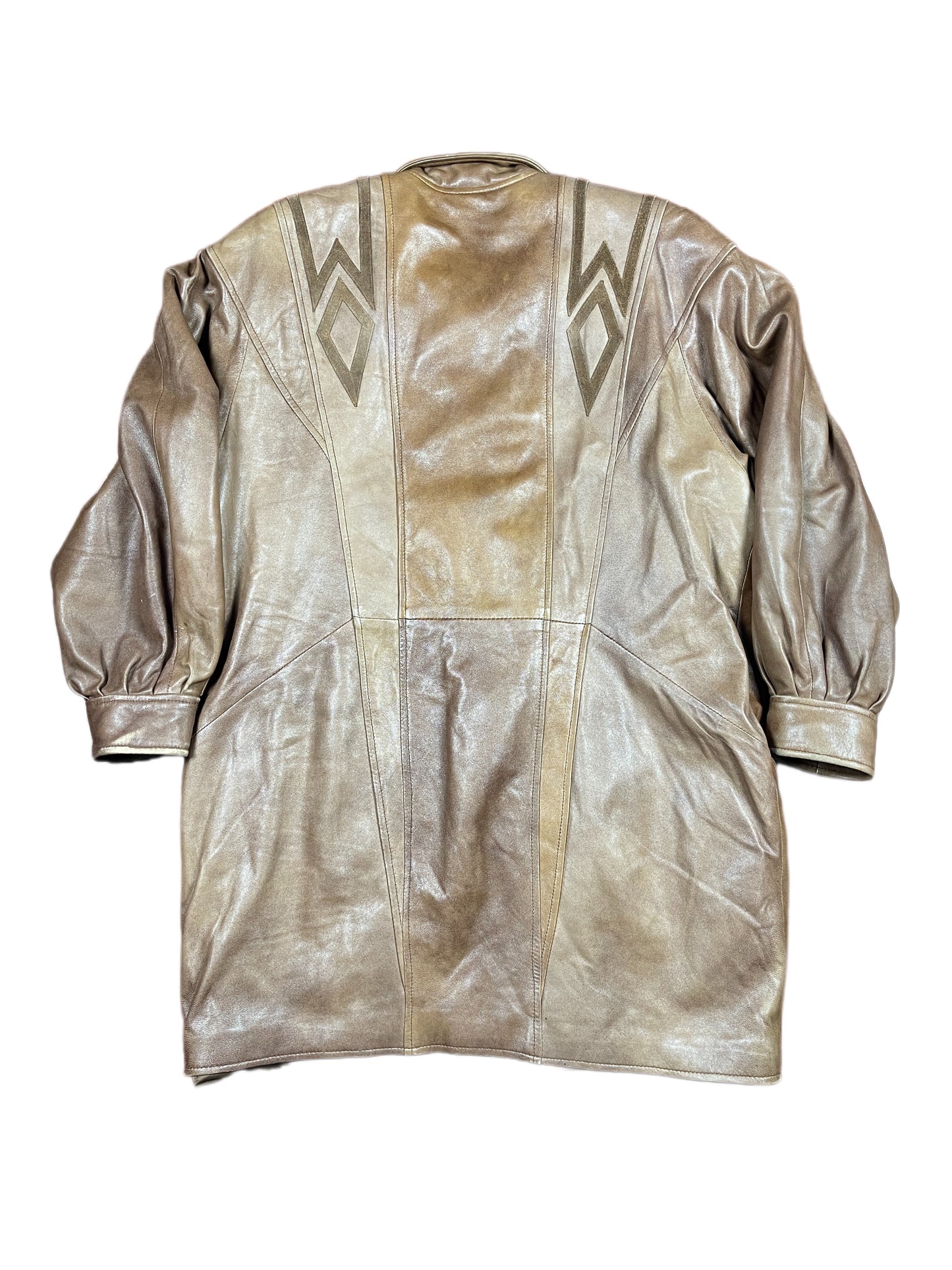 Vintage Leather Coat Brown - XXL