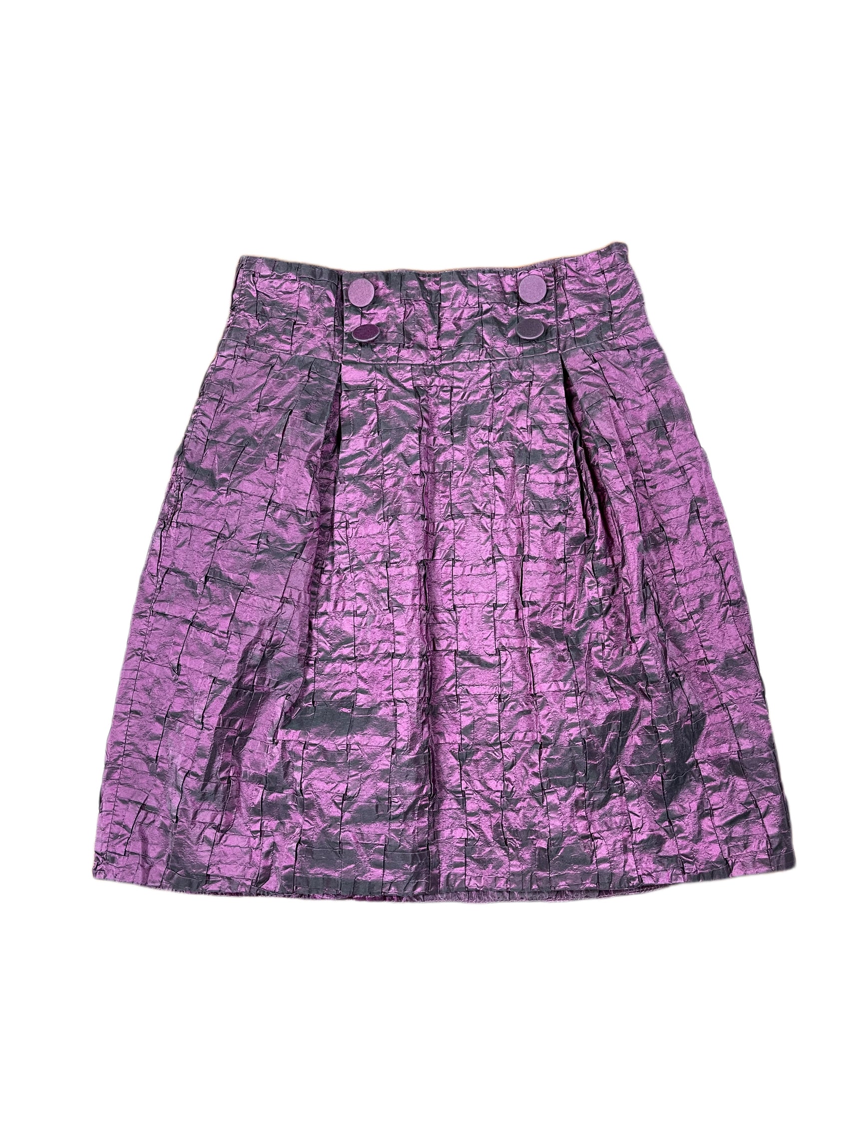 Frankie Morello Silk Skirt Purple - XS
