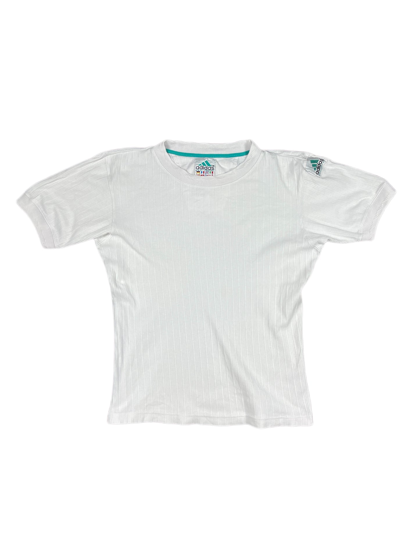 Vintage Adidas Equipment Short Sleeve Top White - L
