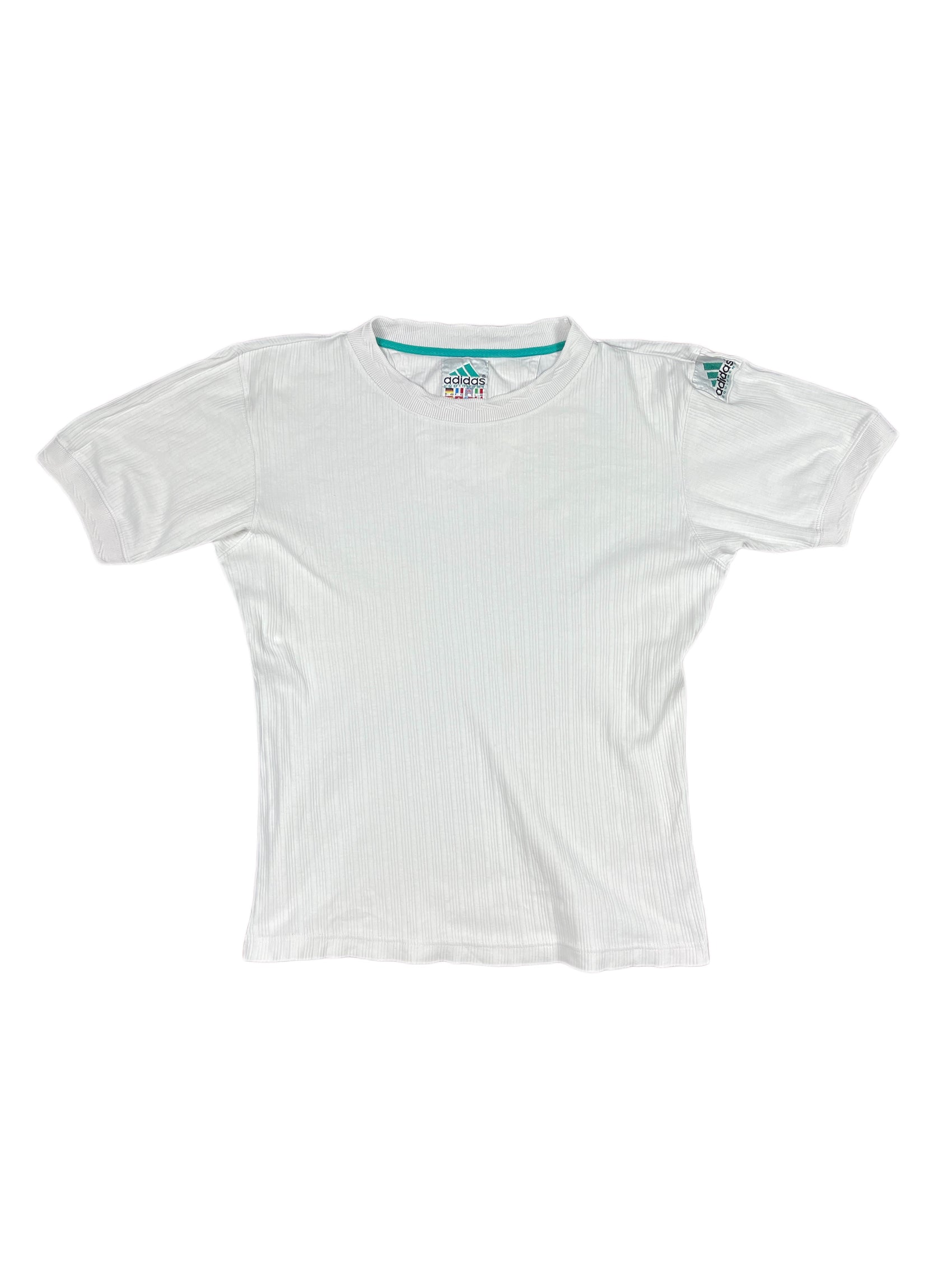 Vintage Adidas Equipment Short Sleeve Top White - L