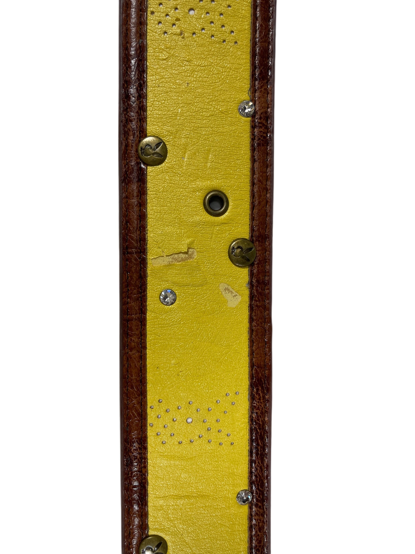 Y2k Playboy Belt Yellow 2004