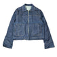 Vintage Denim Jacket Korean Style Blue L