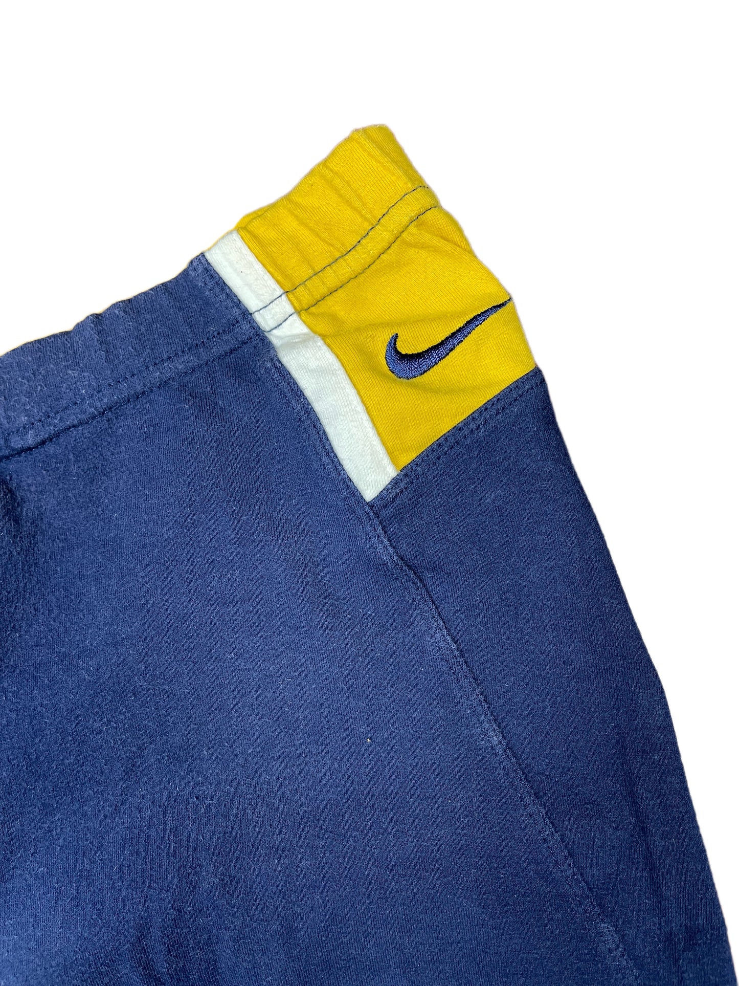 Vintage Nike Sport Shorts Navy Yellow - S