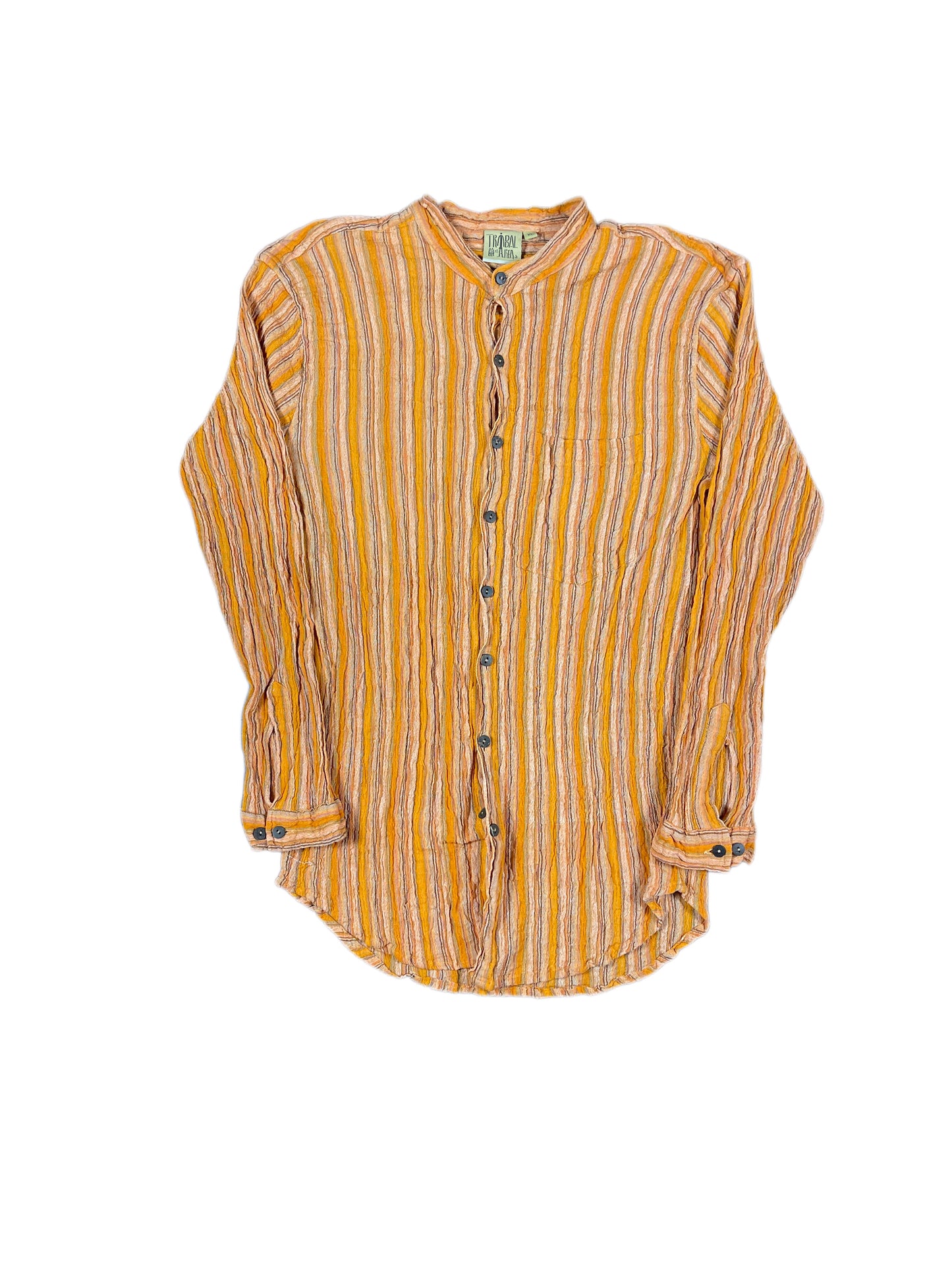 Vintage Tribal Area Long Sleeve Shirt Orange - XL