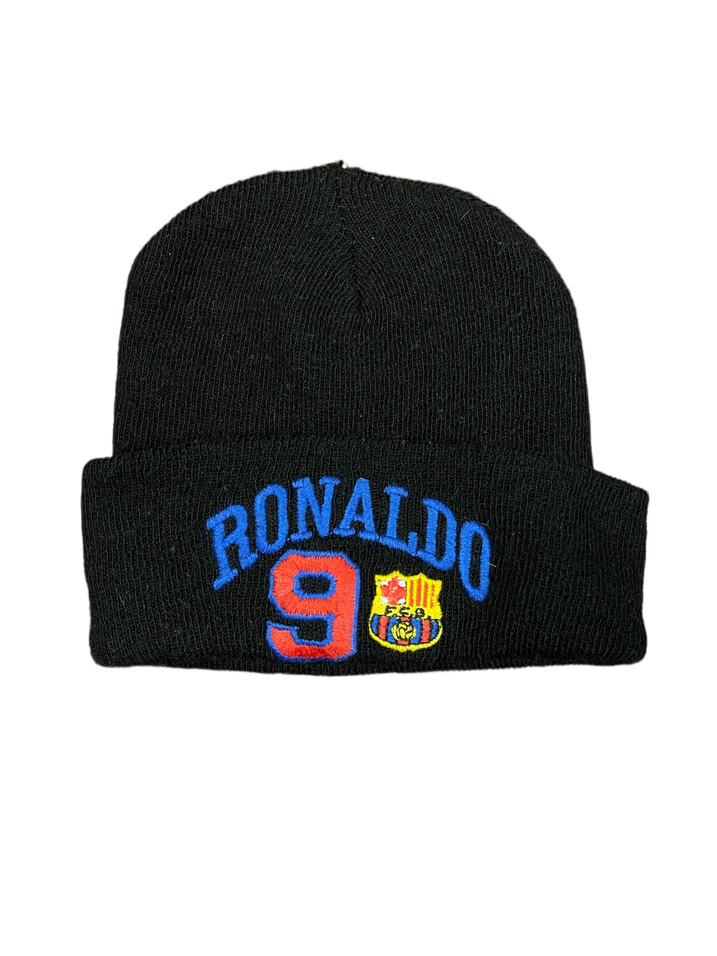 Vintage Ronaldo 9 FC Barcelona Beanie Black