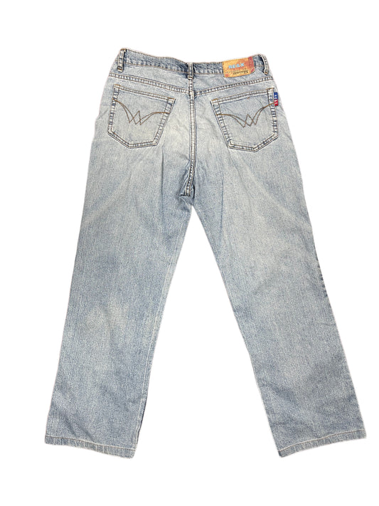 Y2k Re&x Bootcut Denim Pants Blue - XXL