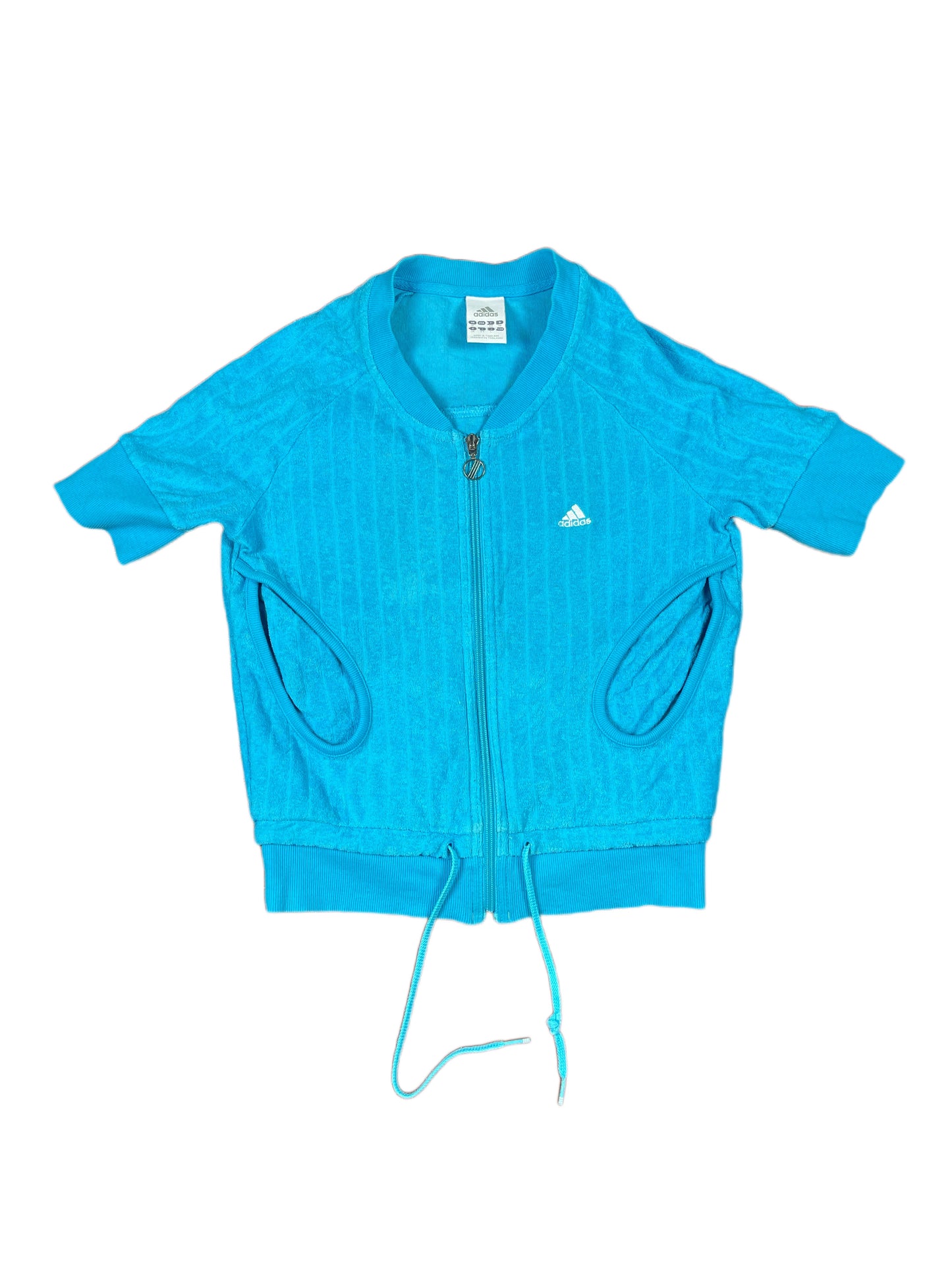 Y2k Adidas Terry Cloth Top Blue M