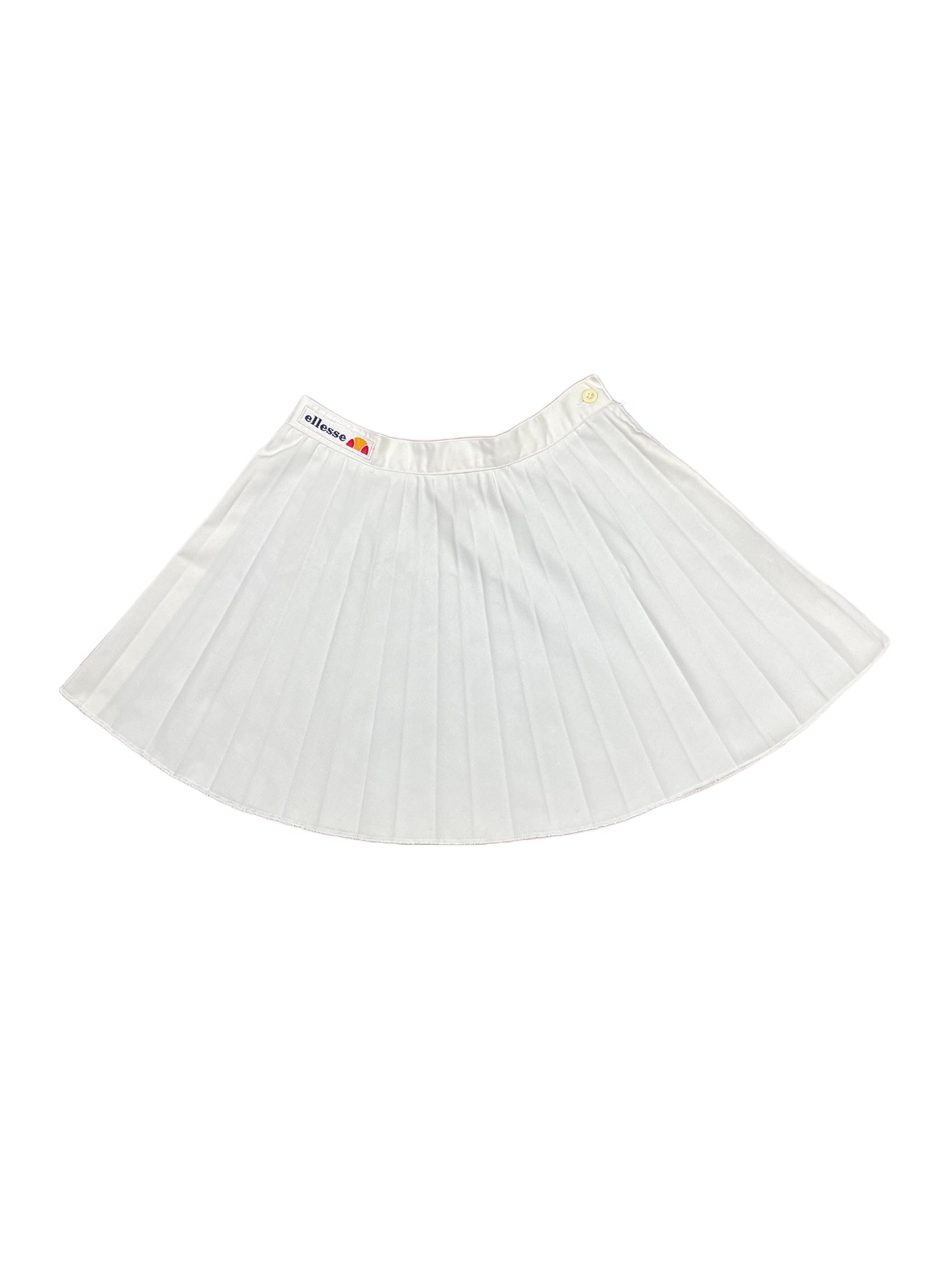 Vintage 80s Ellesse Tennis Skirt White - M