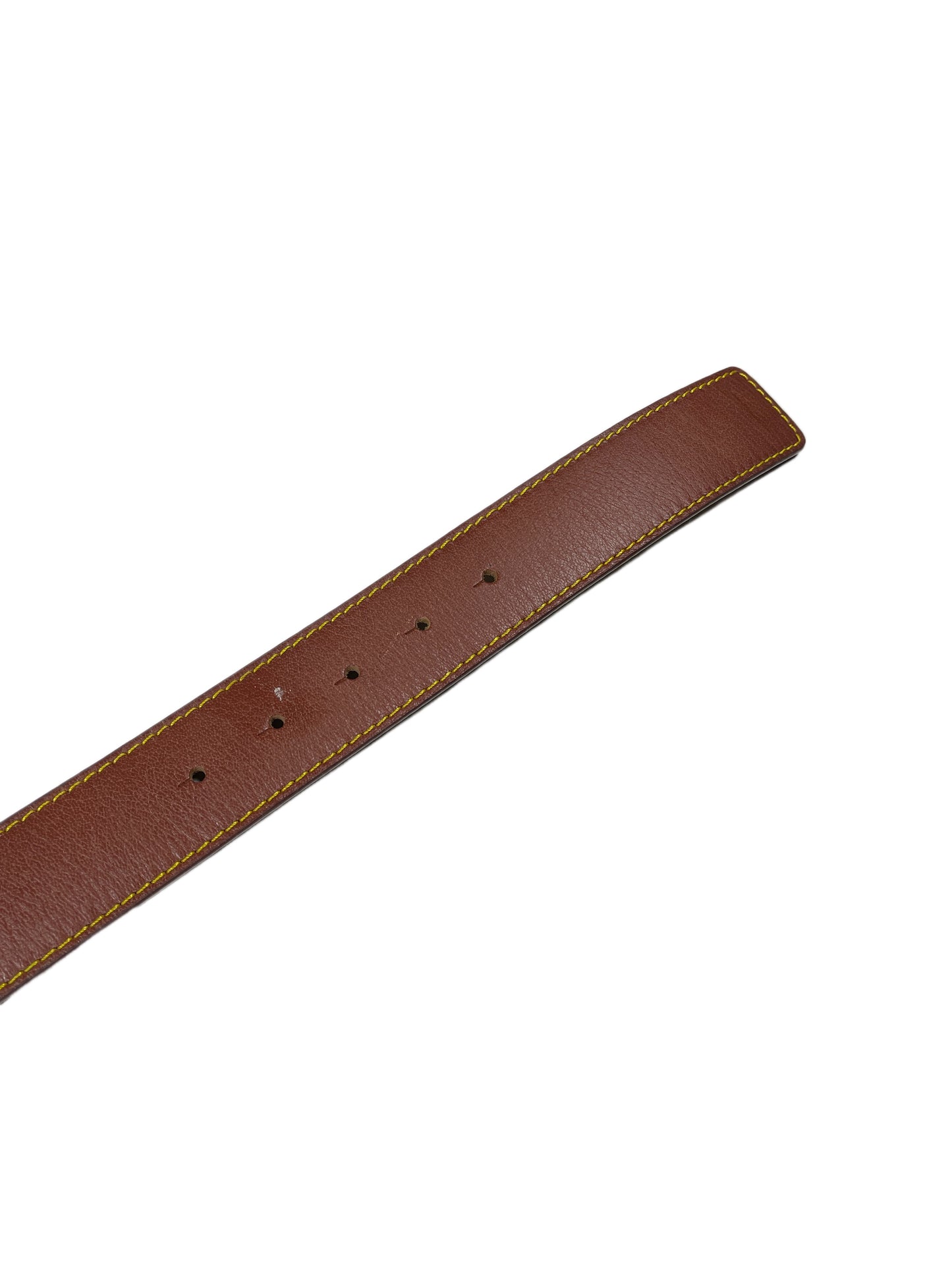 Y2k Playboy Belt Vegan Leather Brown 2004