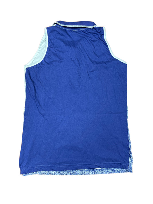 Vintage Diadora Sleeveless Tennis Top Blue White - S