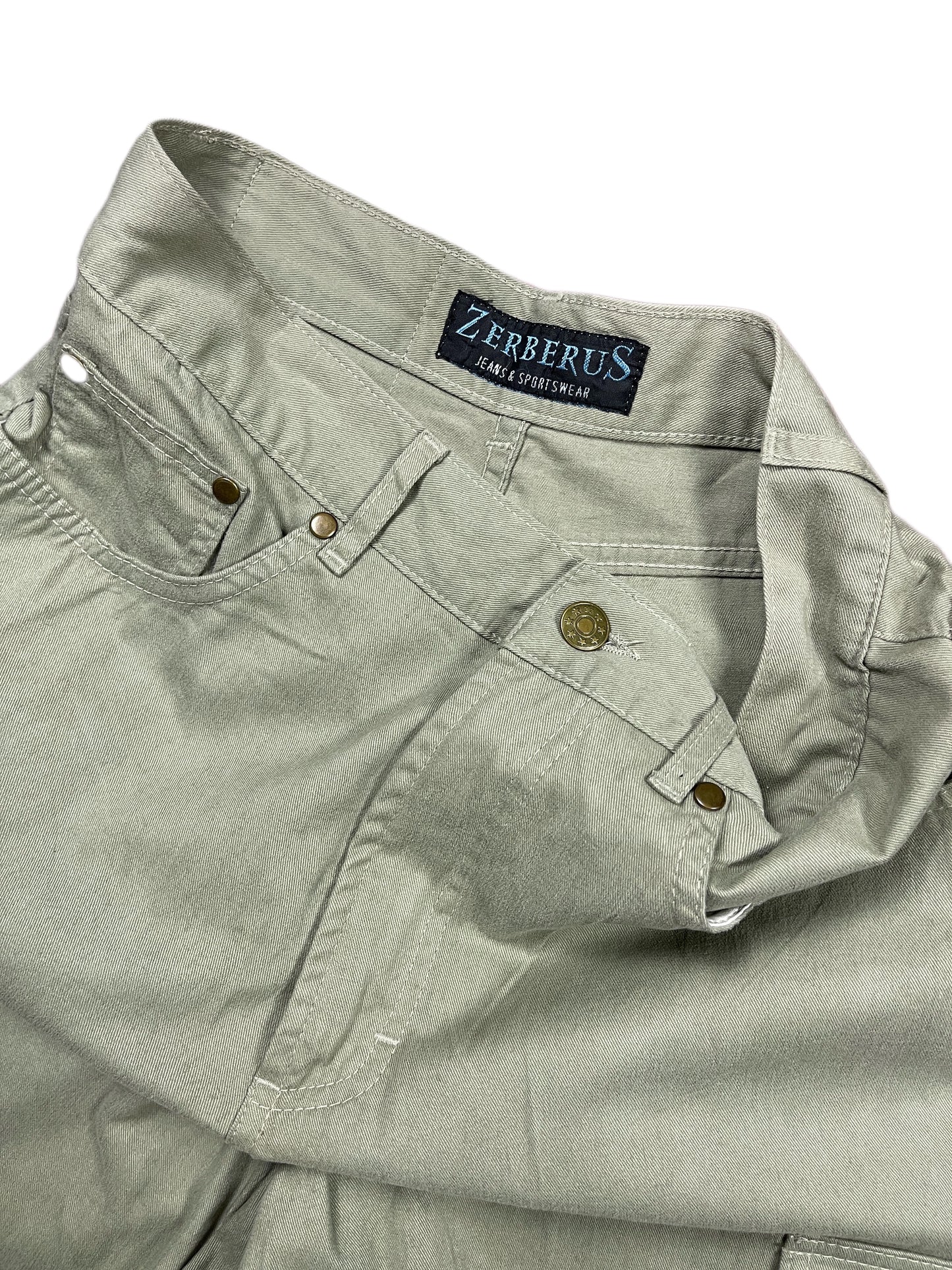 Y2k Zerberus Cargo Pants Khaki - M