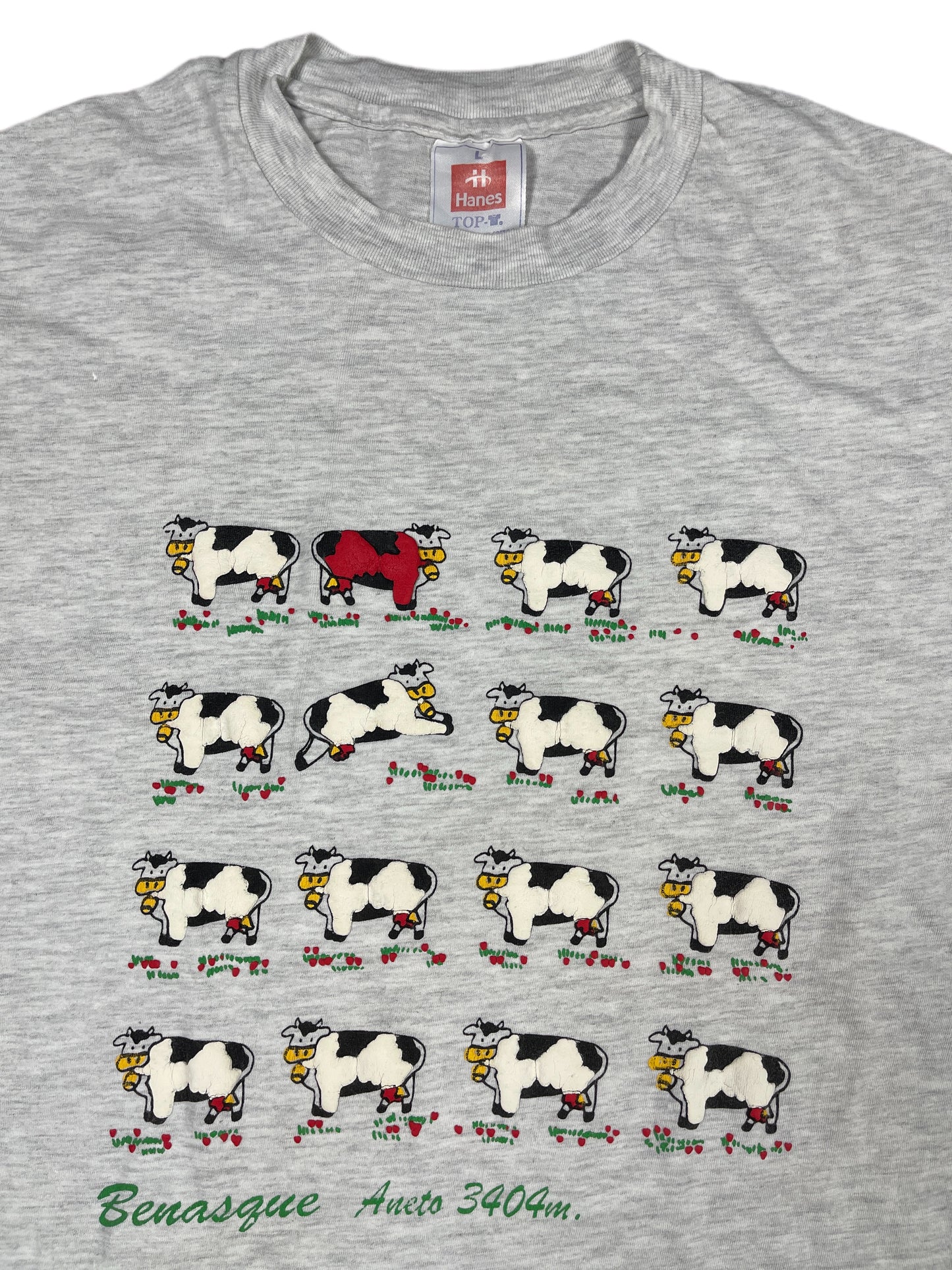 Vintage Hanes Cow T-Shirt Gray - L