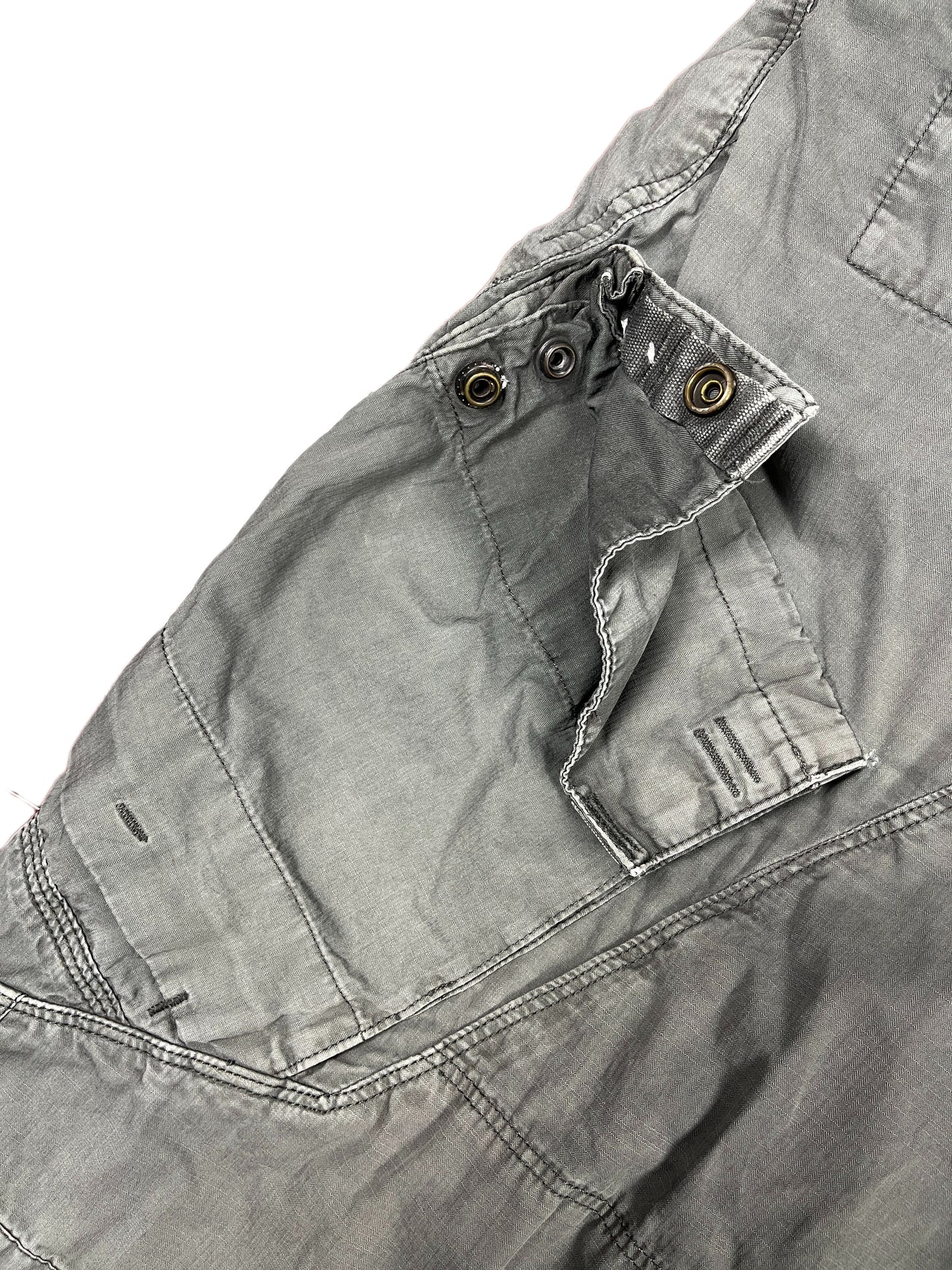 Y2k 2000s G-Star Raw Capri Cargo Pants Khaki Gray - M