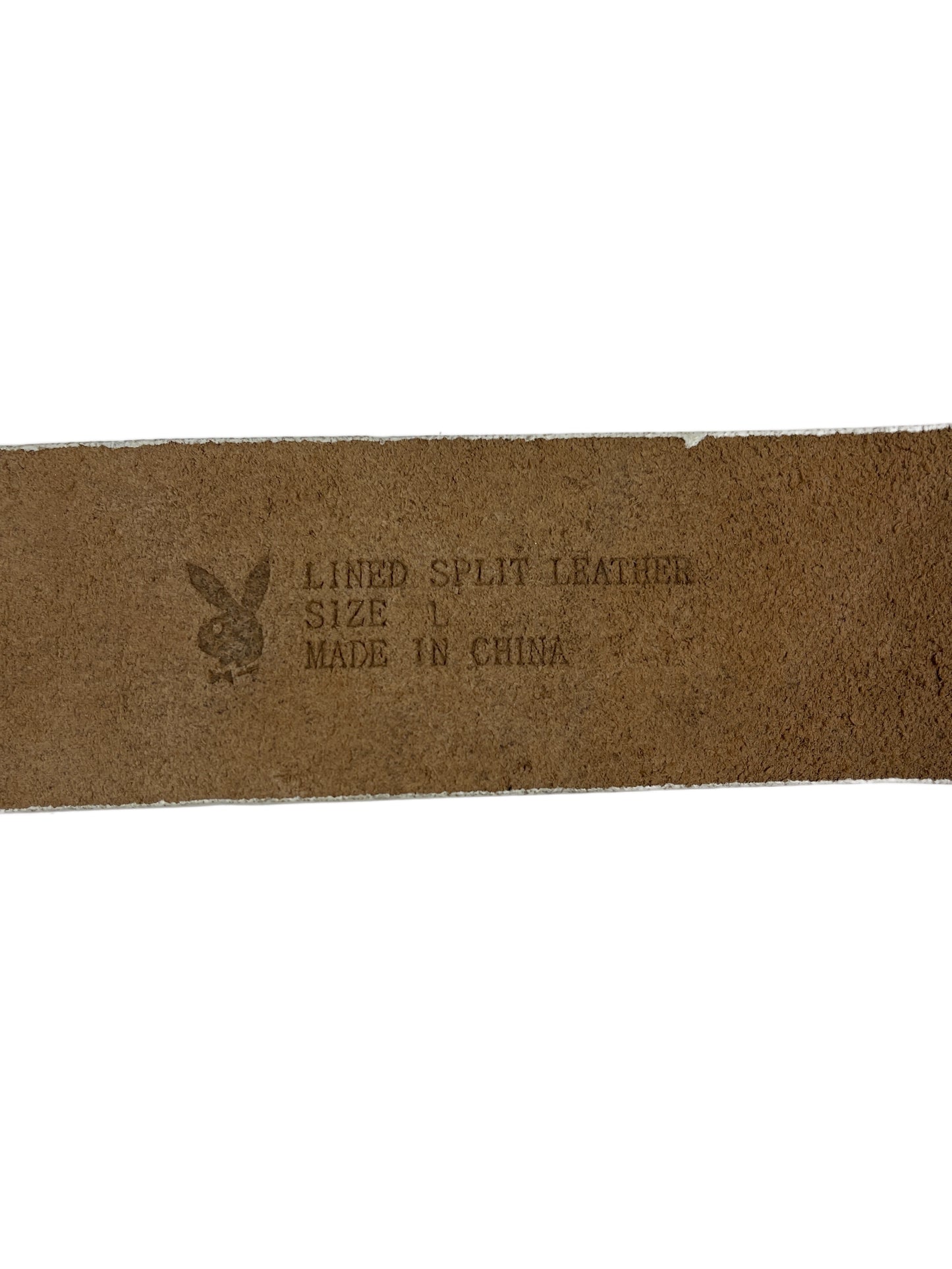 Y2k Playboy Leather Plug In Belt White 2004