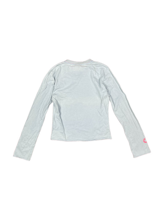 Y2k Diesel Long Sleeve Top Light Blue - XL