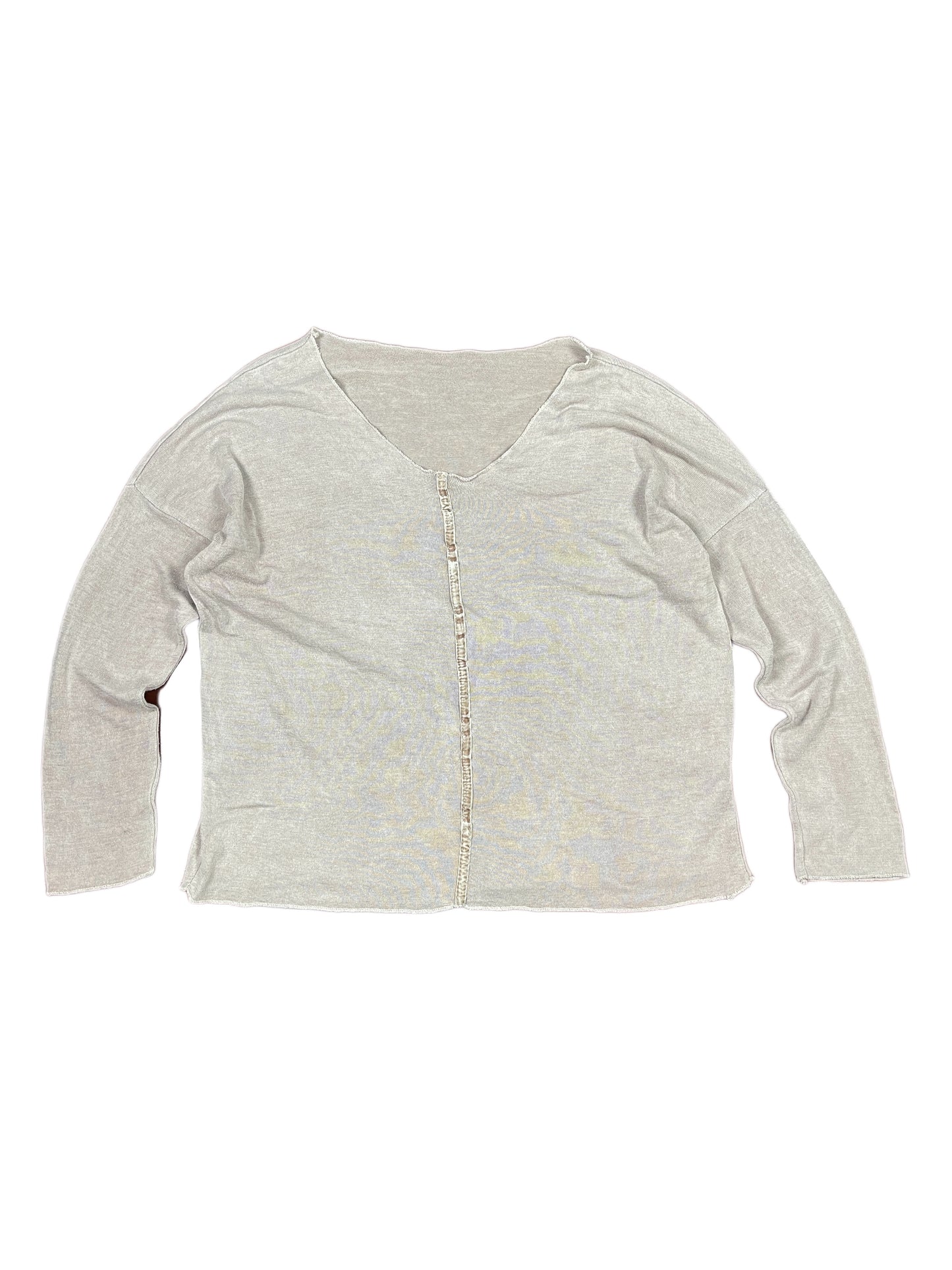 Vintage Made in Italy Knit Sweatshirt Gray - XXL