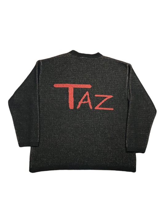 Vintage Looney Tunes 2002 TAZ Tasmanian Devil Chunky Knit Sweatshirt - XXL