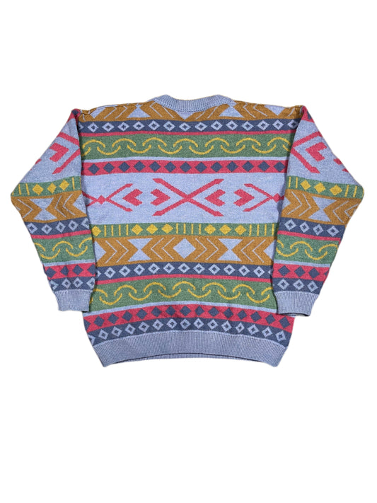 Vintage Grand Air Knitted Sweatshirt Multicolor - L