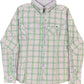 Y2K Wissmach Long Sleeve Shirt Green Squared Pattern Cotton Blend S