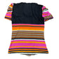 Y2k Patrice Breal Short Sleeve Top Black Pink - XS