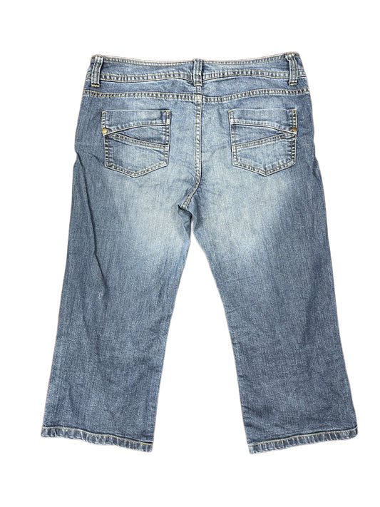 Y2k Promod Capri Denim Pants Blue - XL