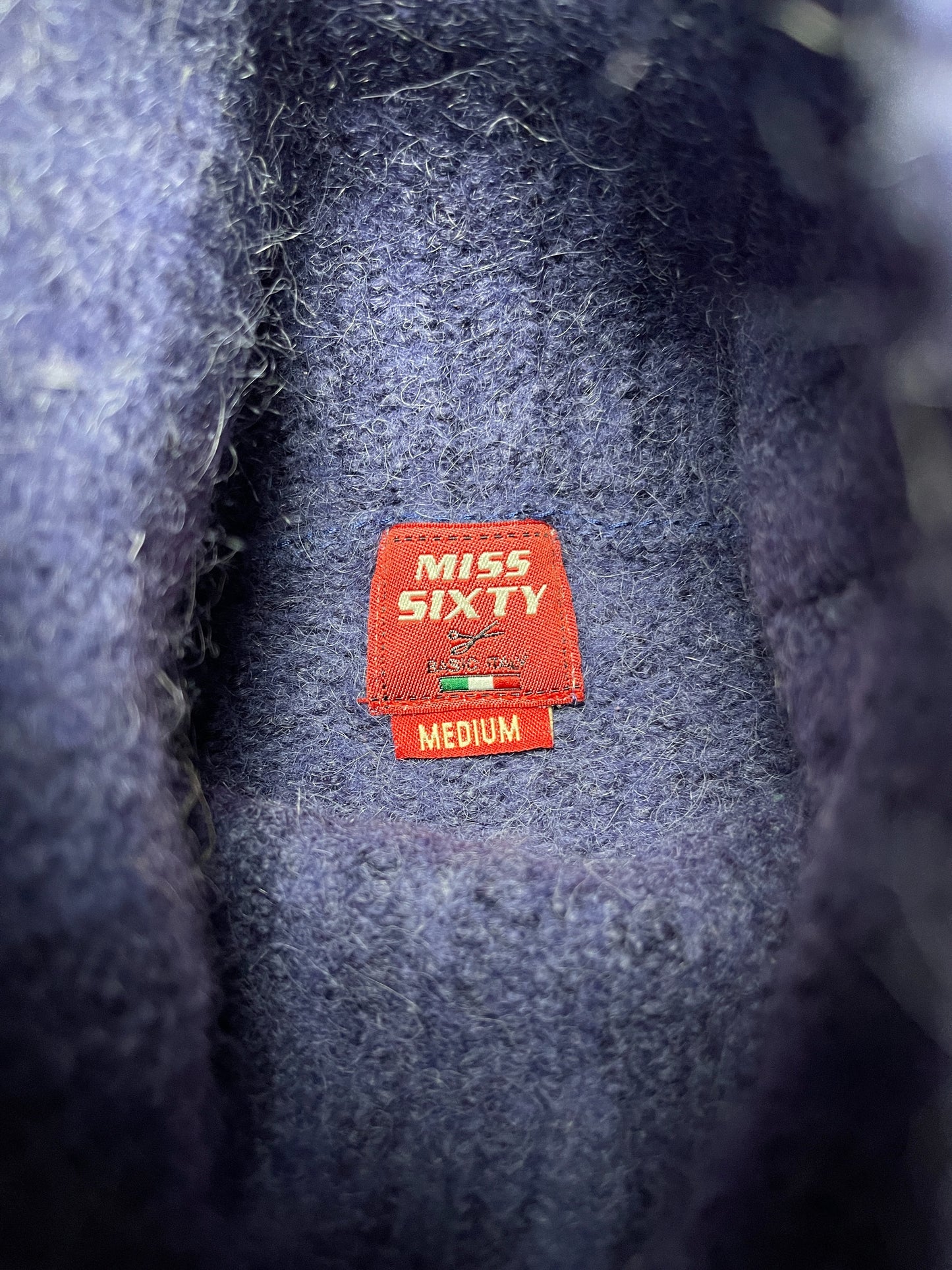 Y2k Miss Sixty Sleeveless Sweatshirt Navy - M