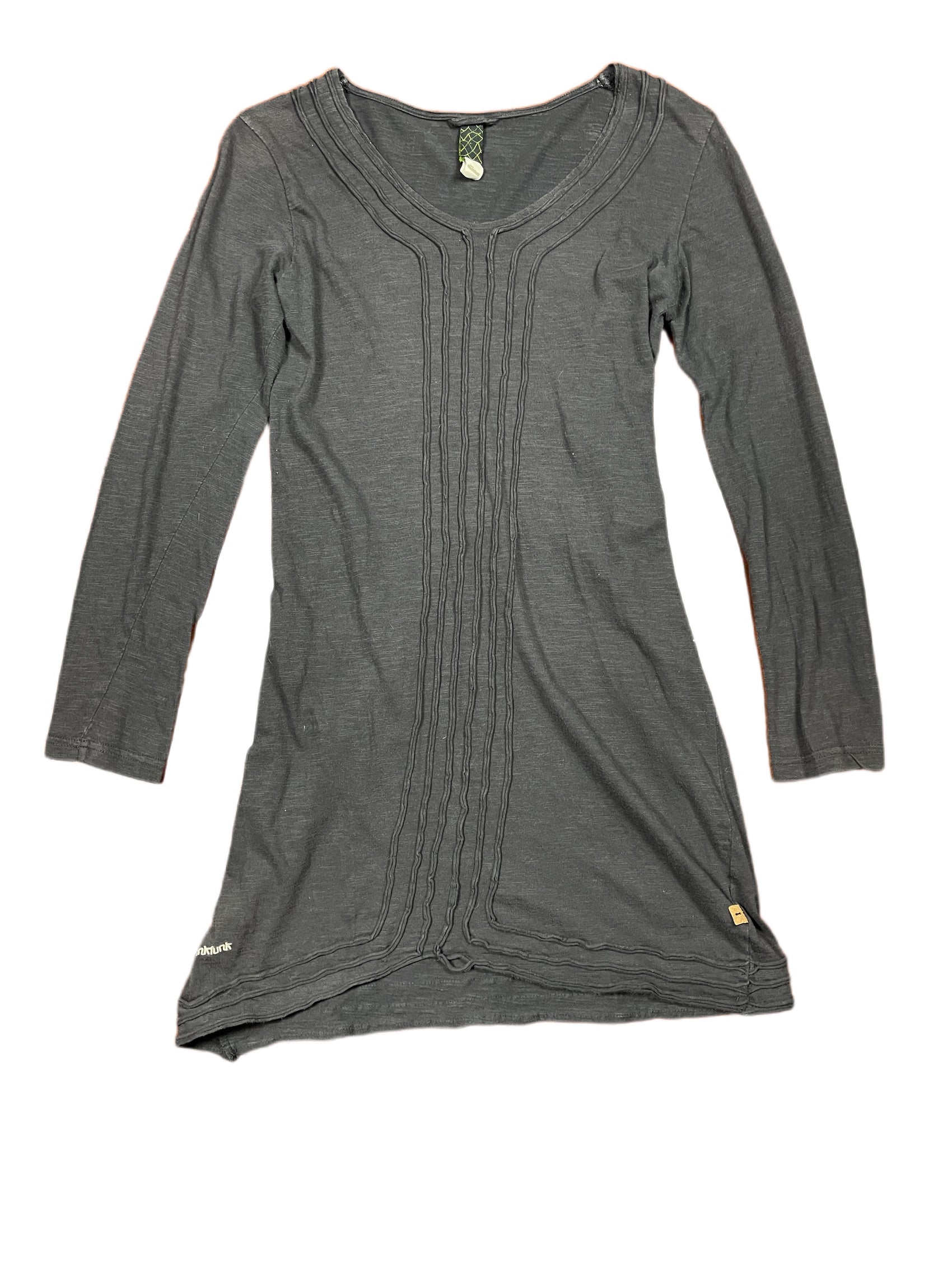 Y2k Skunkfunk Long Sleeve Dress Gray - M
