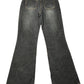 Y2k Elho Flared Denim Pants Black - L/XL