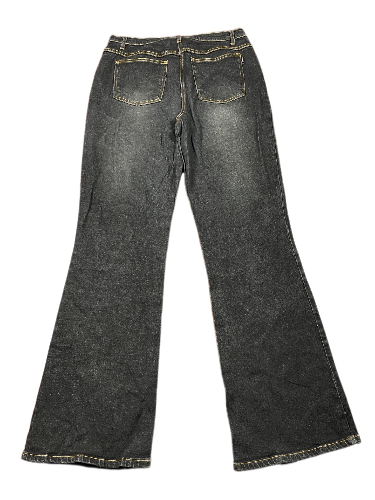 Y2k Elho Flared Denim Pants Black - L/XL